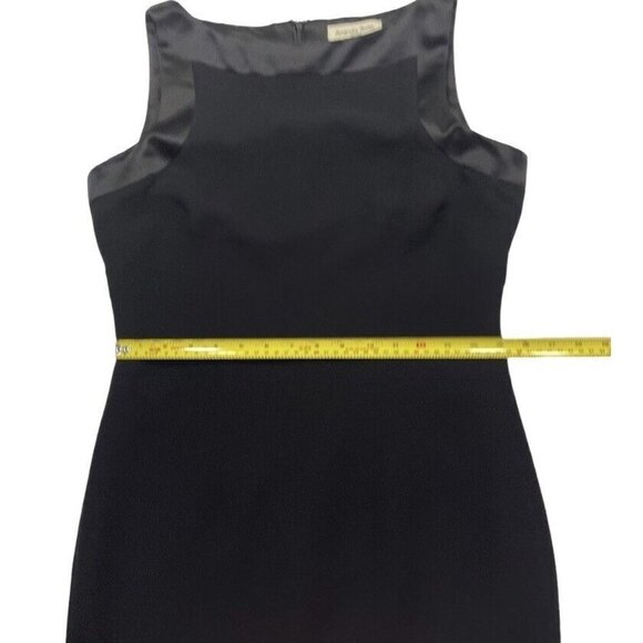 AMANDA SMITH Little Black Dress Size 6 Sleeveless Mini Bottom Splits Semi-Formal - Picture 10 of 11